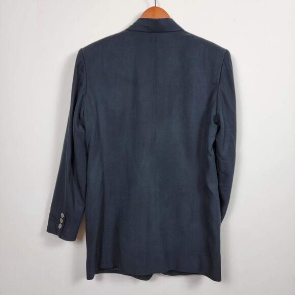 DKNY Blazer Womans Size 6 Black Silk Cotton Blend - Picture 7 of 11